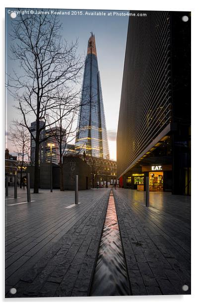  Flowing Towards the Shard Acrylic by James Rowland