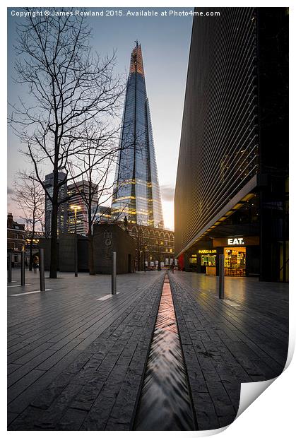  Flowing Towards the Shard Print by James Rowland