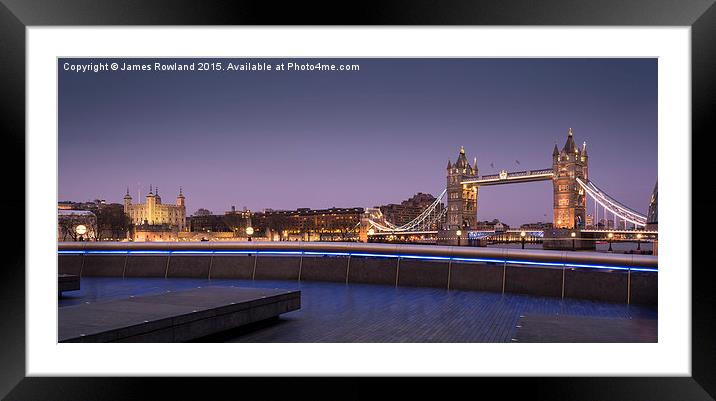 Tower of London & Tower Bridge Framed Mounted Print by James Rowland