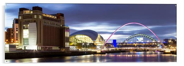  Newcastle Quayside Panoramic Acrylic by Northeast Images