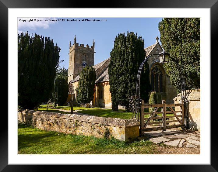 St Peter's Church, Stanway.  Framed Mounted Print by Jason Williams