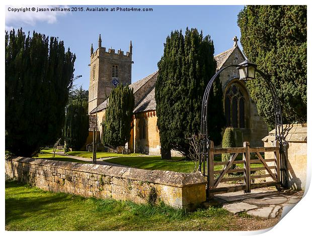 St Peter's Church, Stanway.  Print by Jason Williams