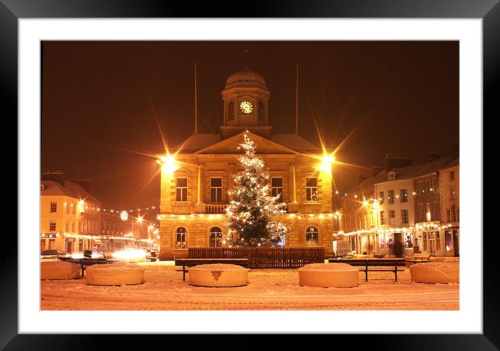 Snow in the Square Framed Mounted Print by Gavin Liddle