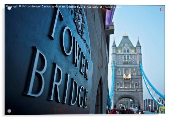  Tower Bridge Acrylic by Graham Custance