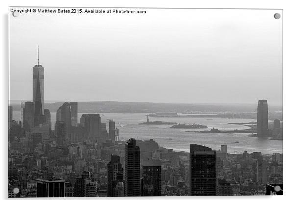 Manhattan Skyline Acrylic by Matthew Bates