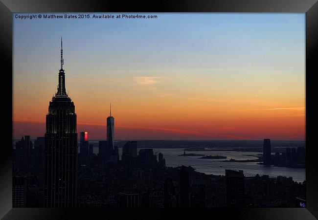  Empire State Building Framed Print by Matthew Bates