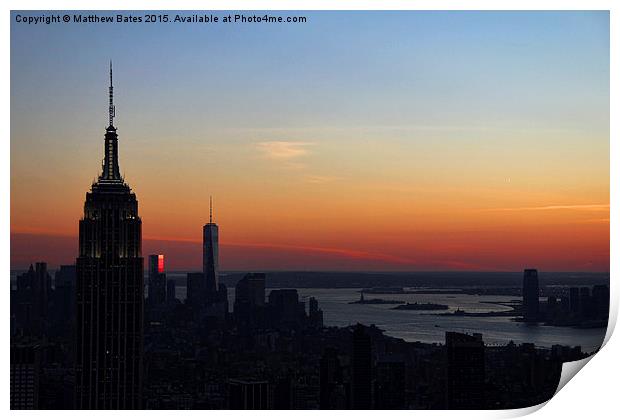 Empire State Building Print by Matthew Bates
