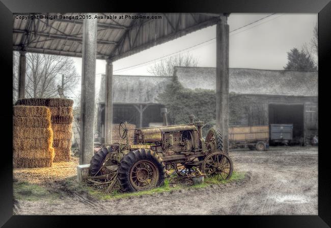   Essex Farm Tractor Framed Print by Nigel Bangert