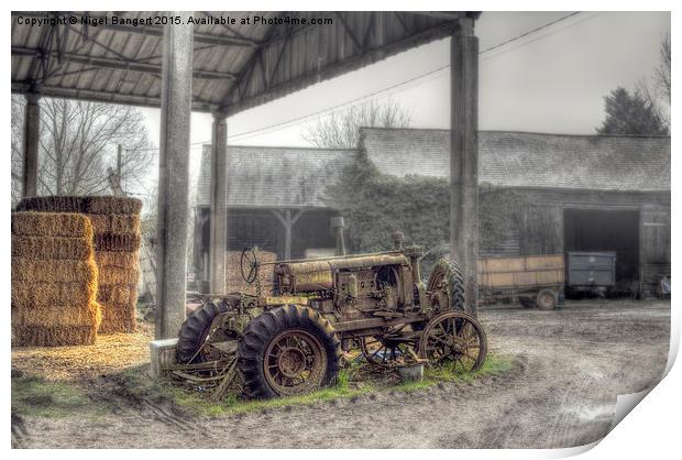   Essex Farm Tractor Print by Nigel Bangert