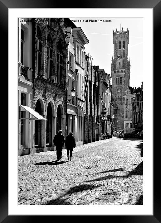  A Stroll In Bruges Framed Mounted Print by Jason Connolly