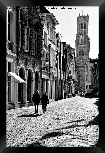  A Stroll In Bruges Framed Print by Jason Connolly
