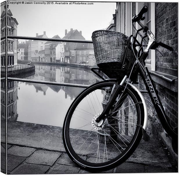  Bruges Bicycle Canvas Print by Jason Connolly