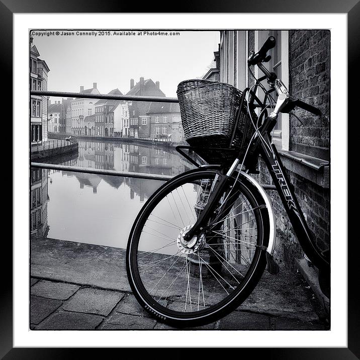  Bruges Bicycle Framed Mounted Print by Jason Connolly