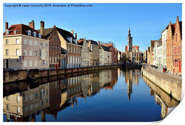  Beautiful Bruges Print by Jason Connolly