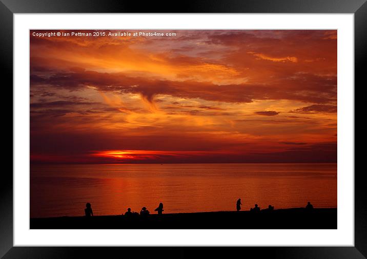  Sunset Clouds Empire Beach Framed Mounted Print by Ian Pettman