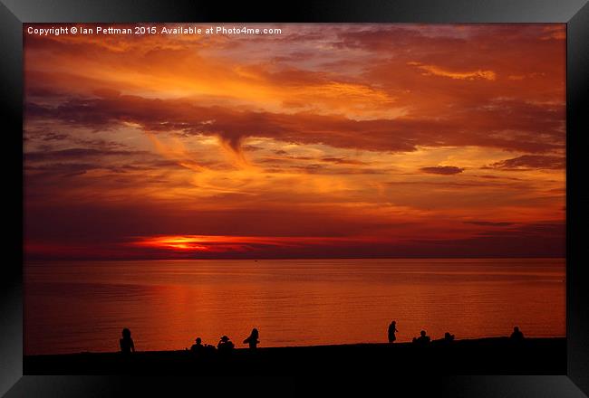  Sunset Clouds Empire Beach Framed Print by Ian Pettman