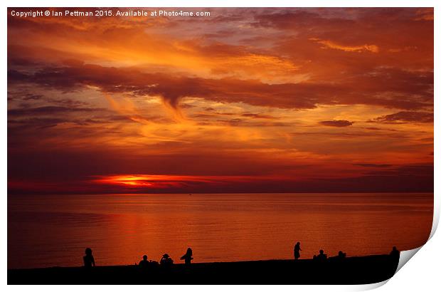  Sunset Clouds Empire Beach Print by Ian Pettman