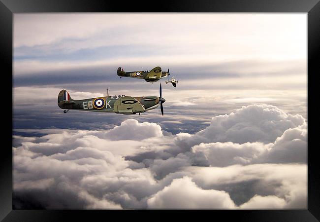 Spitfires On Patrol Framed Print by J Biggadike