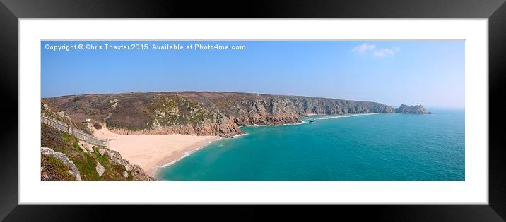 Porthcurno Panorama Framed Mounted Print by Chris Thaxter