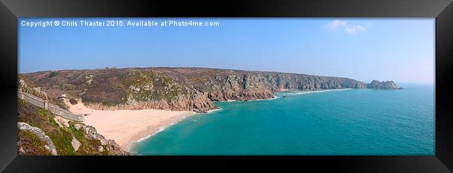  Porthcurno Panorama Framed Print by Chris Thaxter