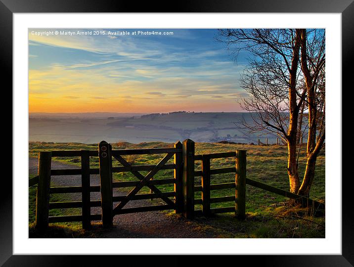  Evening Light on Hedleyhope Fell Framed Mounted Print by Martyn Arnold