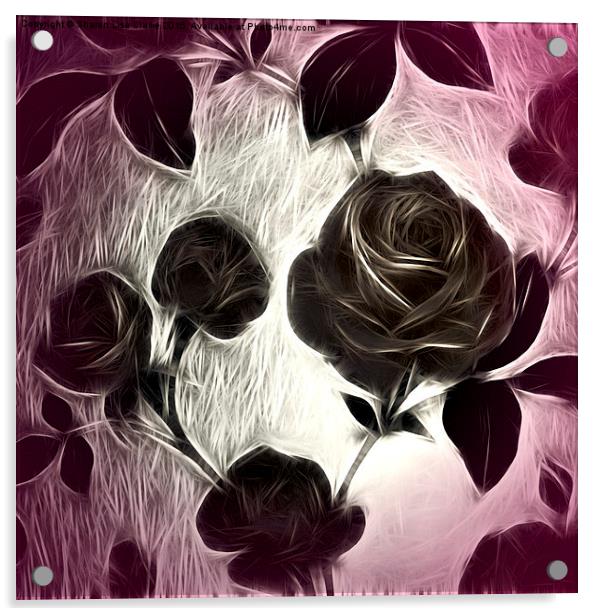  A rose among thorns Acrylic by Sharon Lisa Clarke