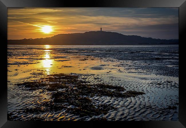  Sunset Strangford Lough Northern Ireland Framed Print by Chris Curry