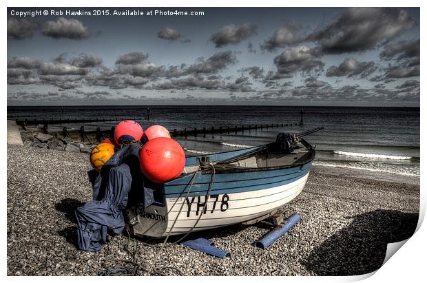 The Clairemarie at Sheringham  Print by Rob Hawkins