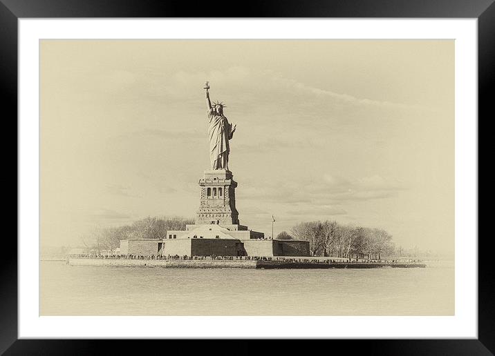  Statue of Liberty New York Framed Mounted Print by Kevin Duffy