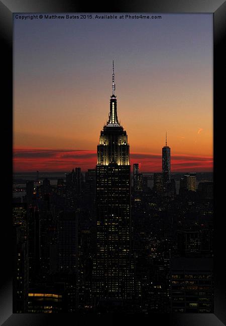 Empire State Building Framed Print by Matthew Bates