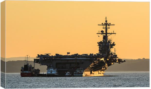  uss carrier theodore roosevelt Canvas Print by nick wastie