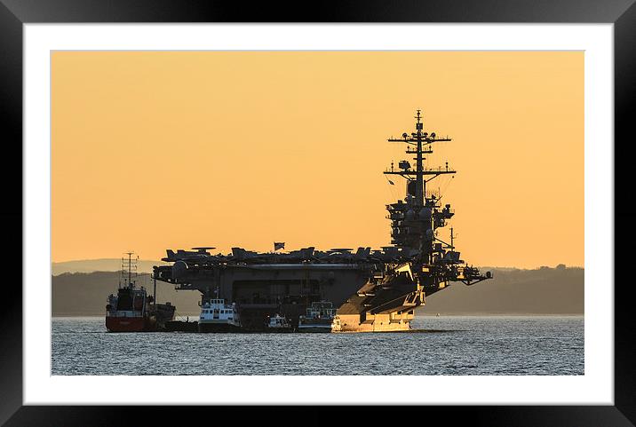  uss carrier theodore roosevelt Framed Mounted Print by nick wastie