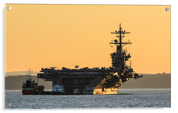  uss carrier theodore roosevelt Acrylic by nick wastie