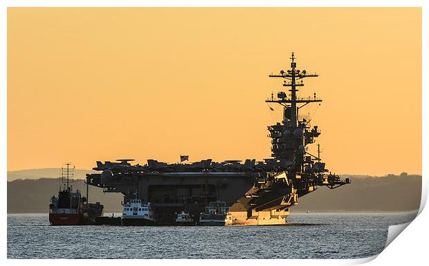  uss carrier theodore roosevelt Print by nick wastie