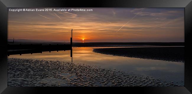 Sundown Framed Print by Adrian Evans