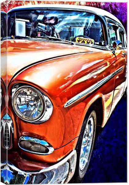  Cuba Taxi Canvas Print by Brian  Raggatt