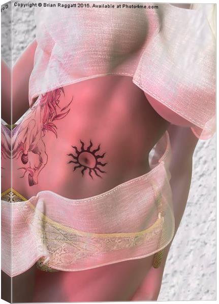  Material Girl's tattoo  Canvas Print by Brian  Raggatt