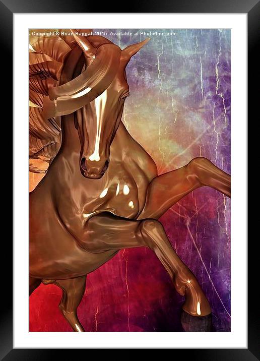  War Horse Framed Mounted Print by Brian  Raggatt