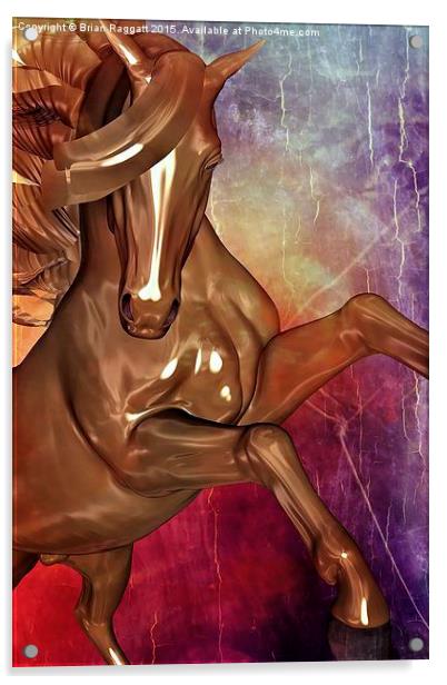  War Horse Acrylic by Brian  Raggatt