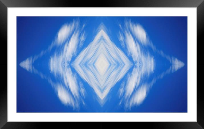  Clouds mirror kaleidoscope Framed Mounted Print by Linda More