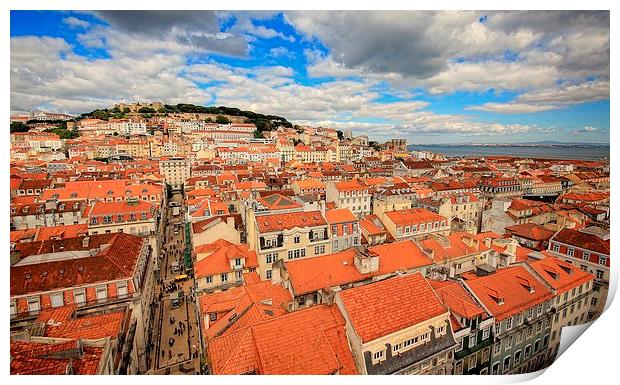  Lisbon Skyline Print by Broadland Photography