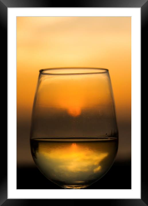  Glass white wine Framed Mounted Print by Gail Johnson