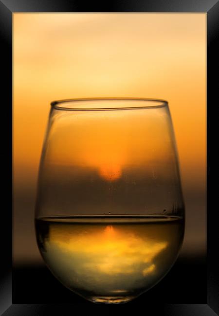  Glass white wine Framed Print by Gail Johnson