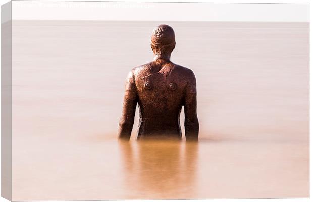  Iron man at high tide Canvas Print by Jason Wells