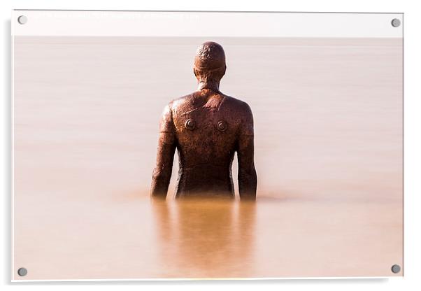  Iron man at high tide Acrylic by Jason Wells