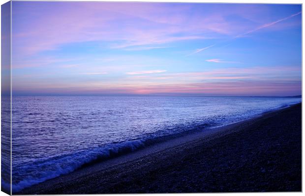  Sunset in Weymouth Canvas Print by Joanna Kulawiak