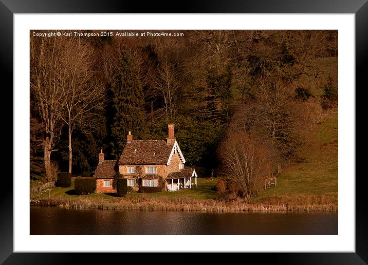 Bowood Estate Cottage Framed Mounted Print by Karl Thompson