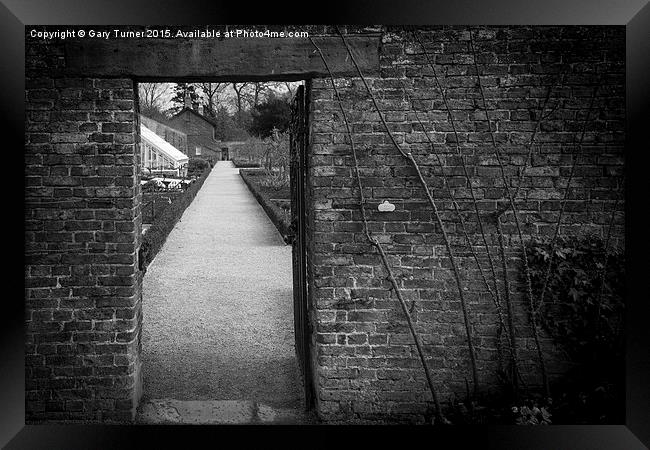 Into the Garden Framed Print by Gary Turner