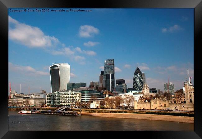 City of London Skyline Framed Print by Chris Day