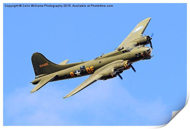  B17 Sally B - A Flying Legend  2 Print by Colin Williams Photography